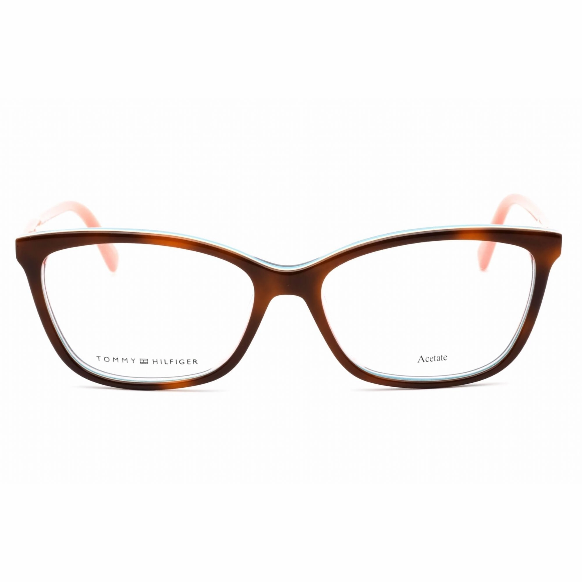 Tommy Hilfiger Women's Eyeglasses - Havana Turquoise Peach Plastic | Th 1318 0VN4 00