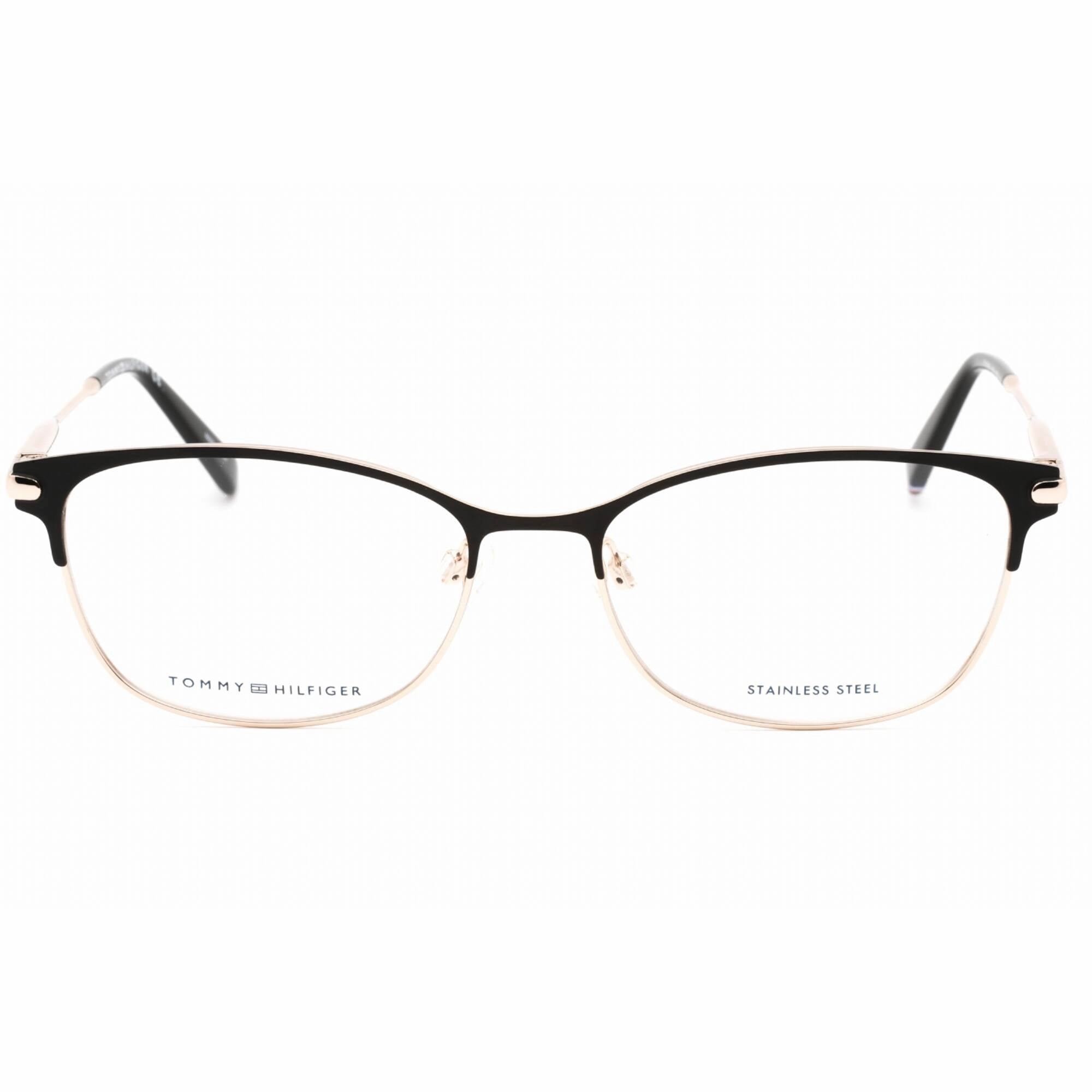 Tommy Hilfiger Women's Eyeglasses - Matte Black Gold Cat Eye Frame | TH 1958 0I46 00