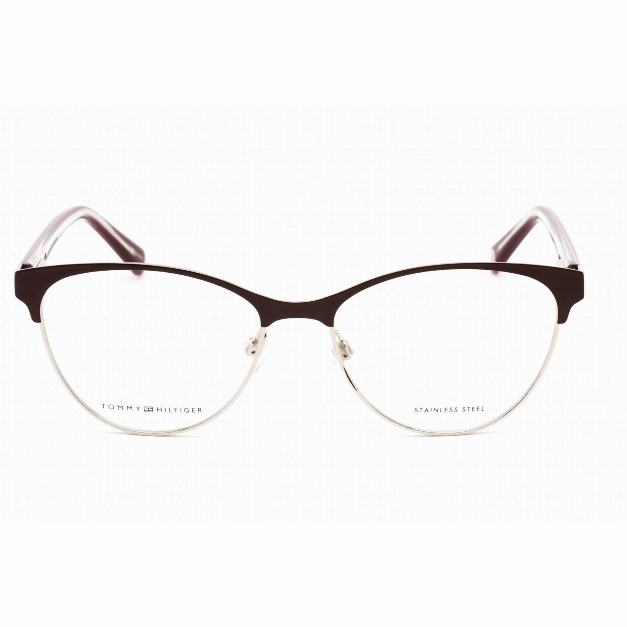 Tommy Hilfiger Women's Eyeglasses - Matte Burgundy Palladium Frame | TH 1886 0LYG 00