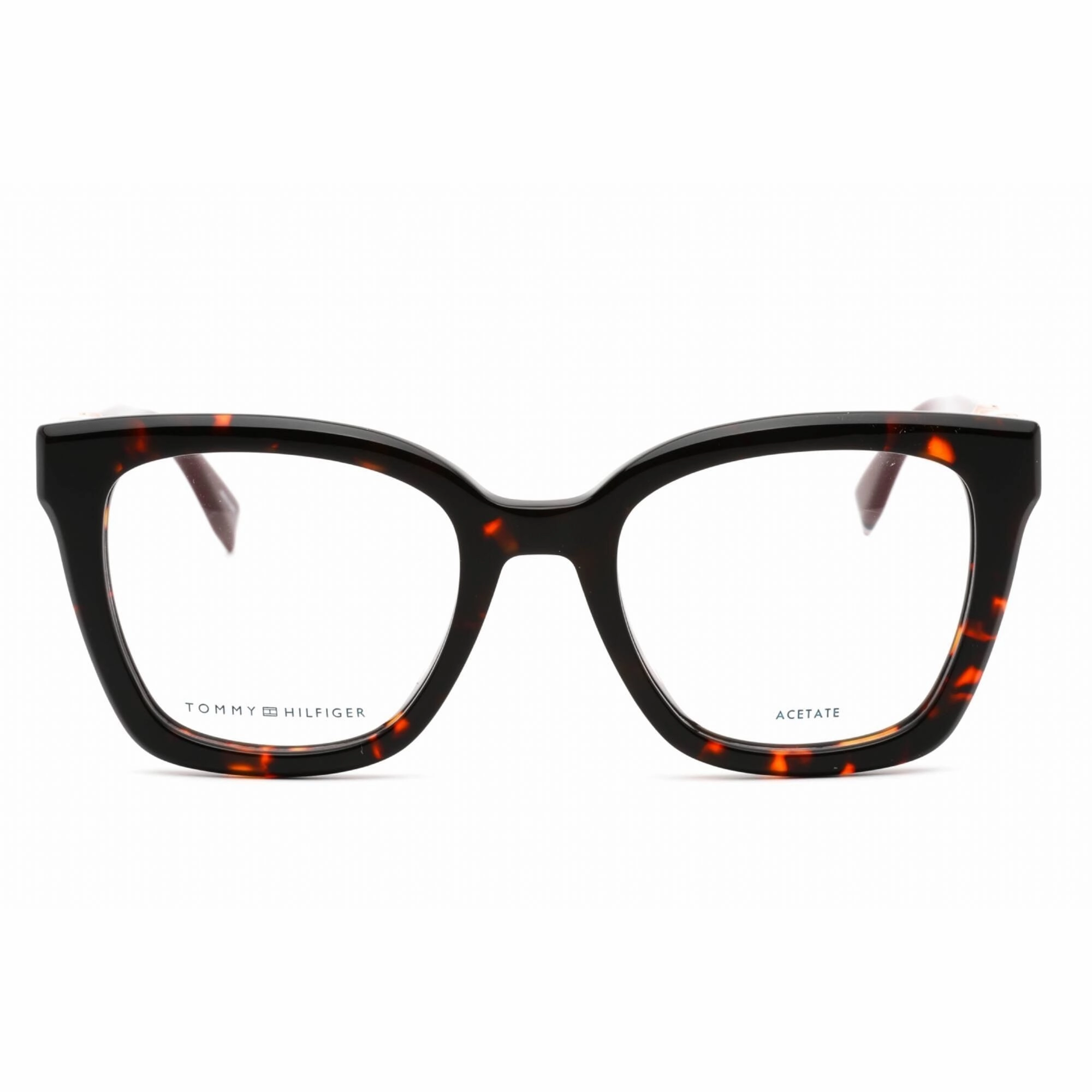 Tommy Hilfiger Women's Eyeglasses - Red Havana Rectangular Frame | TH 1906 00UC 00