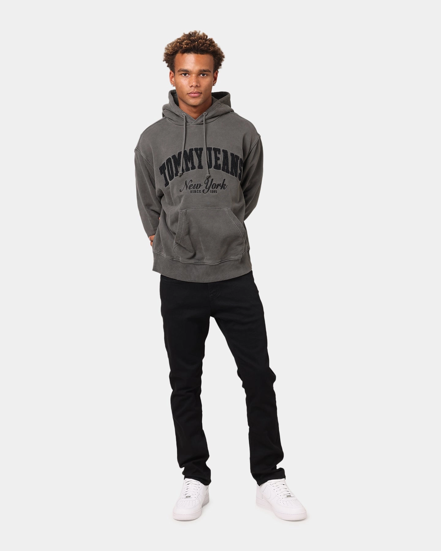 Tommy Jeans Relaxed Vintage Varsity Hoodie Black