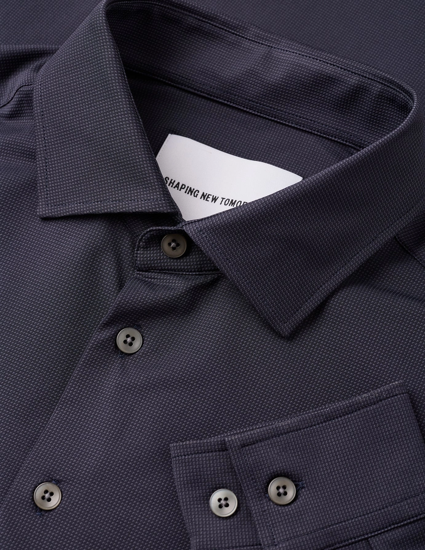 Travel Shirt Dark Navy Slim