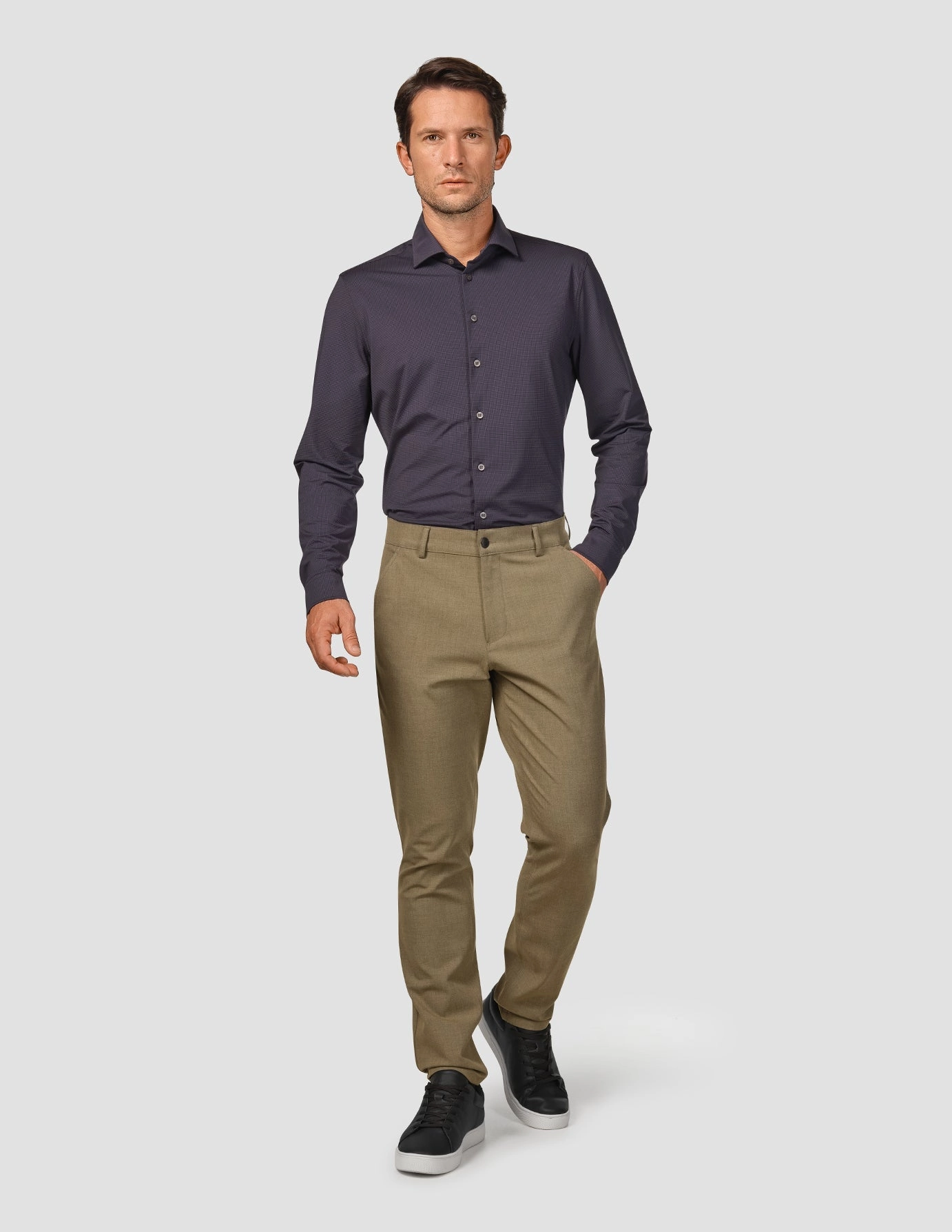 Travel Shirt Dark Navy Slim