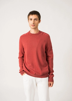 TREVISE - Lightweight Cotton Sweater for Men (TERRACOTTA)