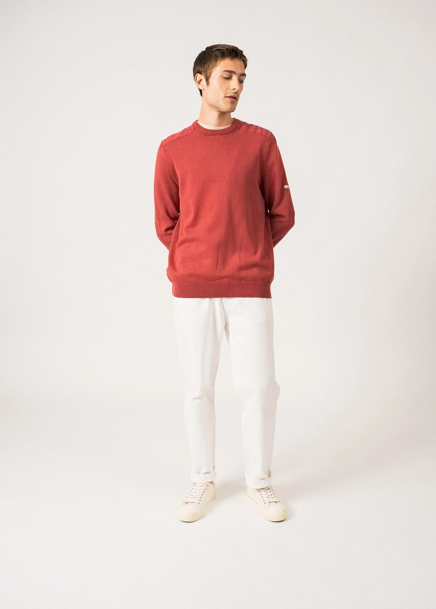 TREVISE - Lightweight Cotton Sweater for Men (TERRACOTTA)
