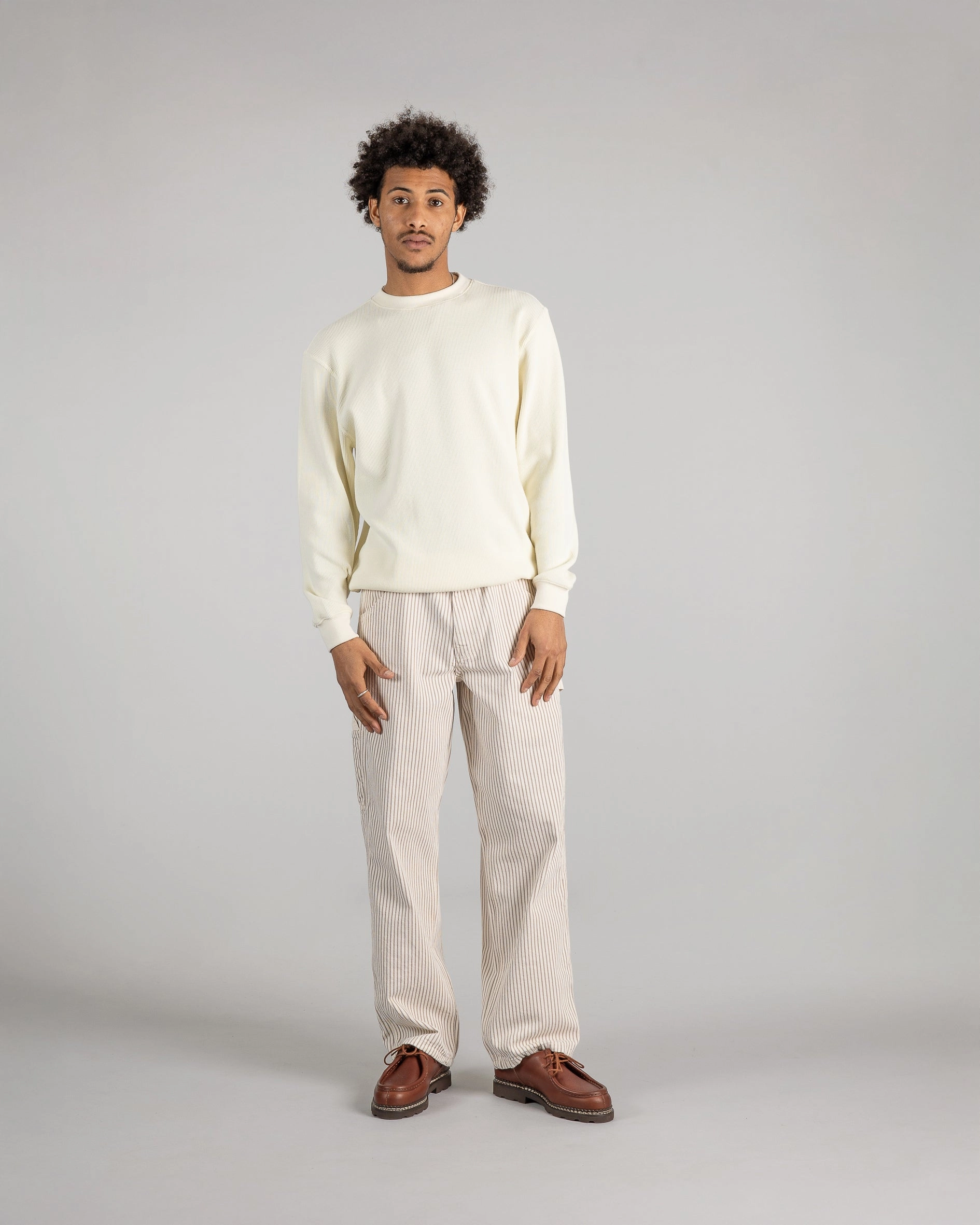 Waffle Long Sleeve Crew (Natural)