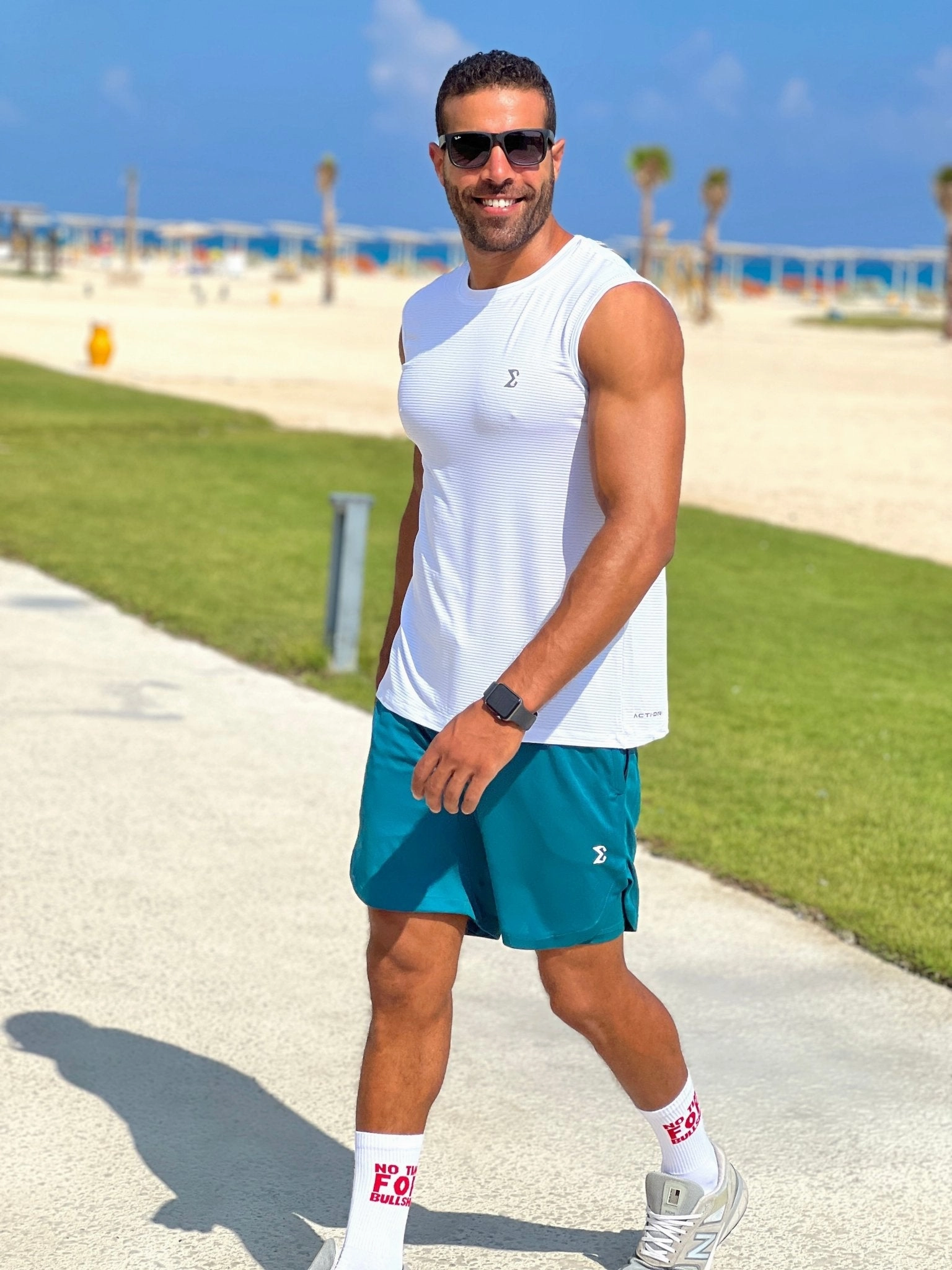 White Sleeveless Nimble Tee