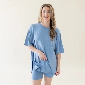 Women’s Biker Short Set in Slate