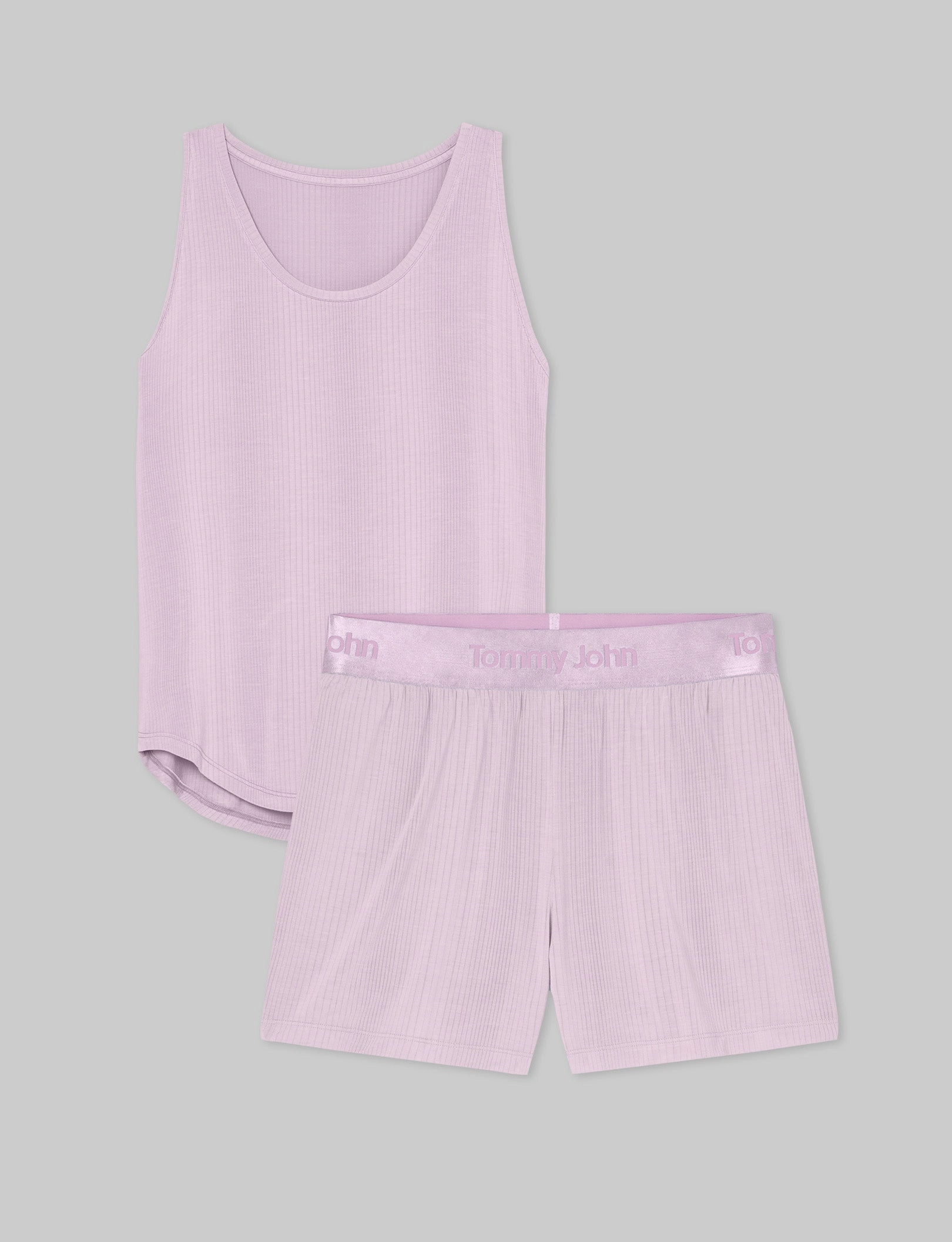Women's Second Skin Luxe Rib Sleep Tank & Short Set