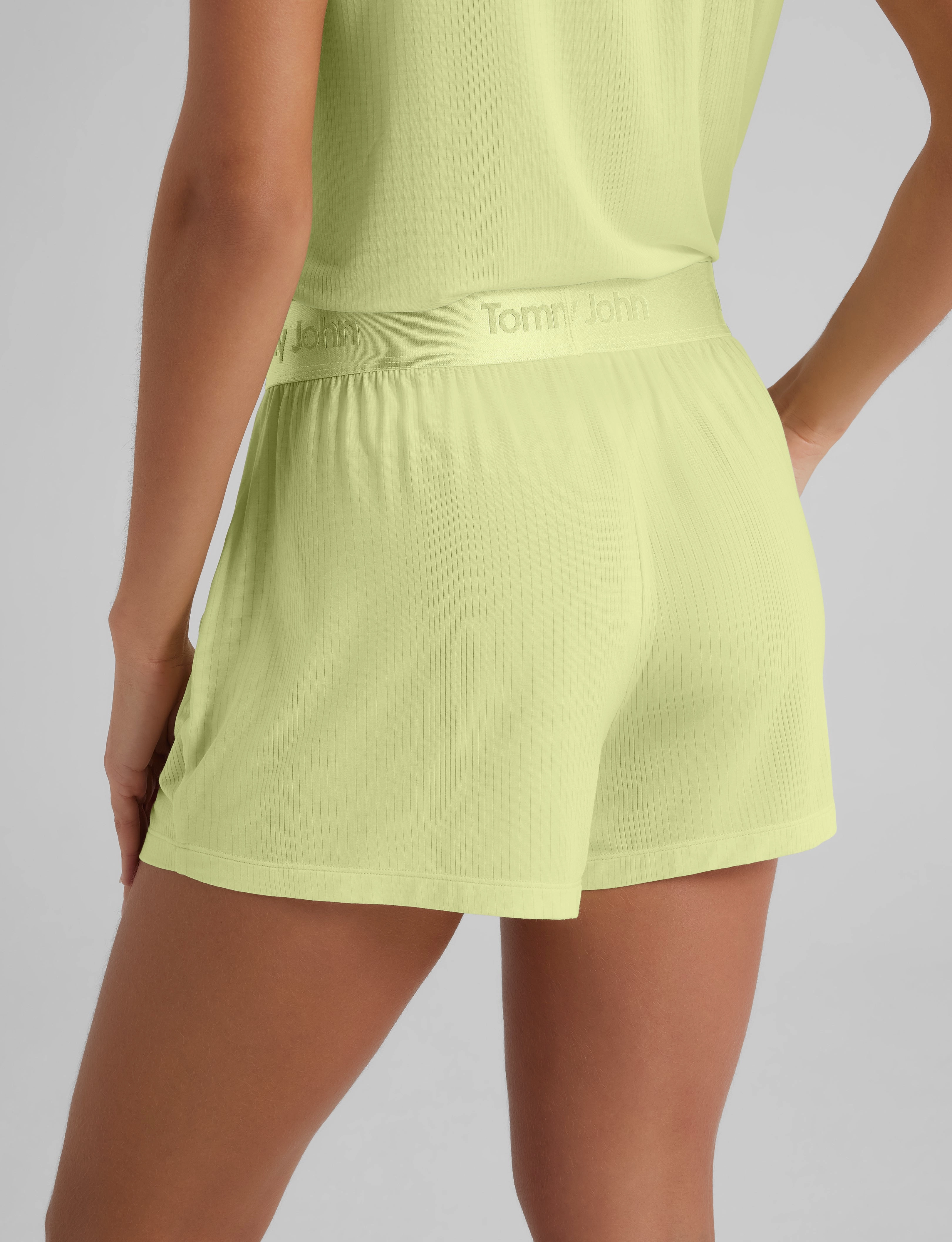 Women's Second Skin Luxe Rib Sleep Tank & Short Set