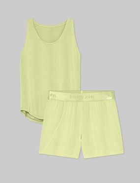 Women's Second Skin Luxe Rib Sleep Tank & Short Set