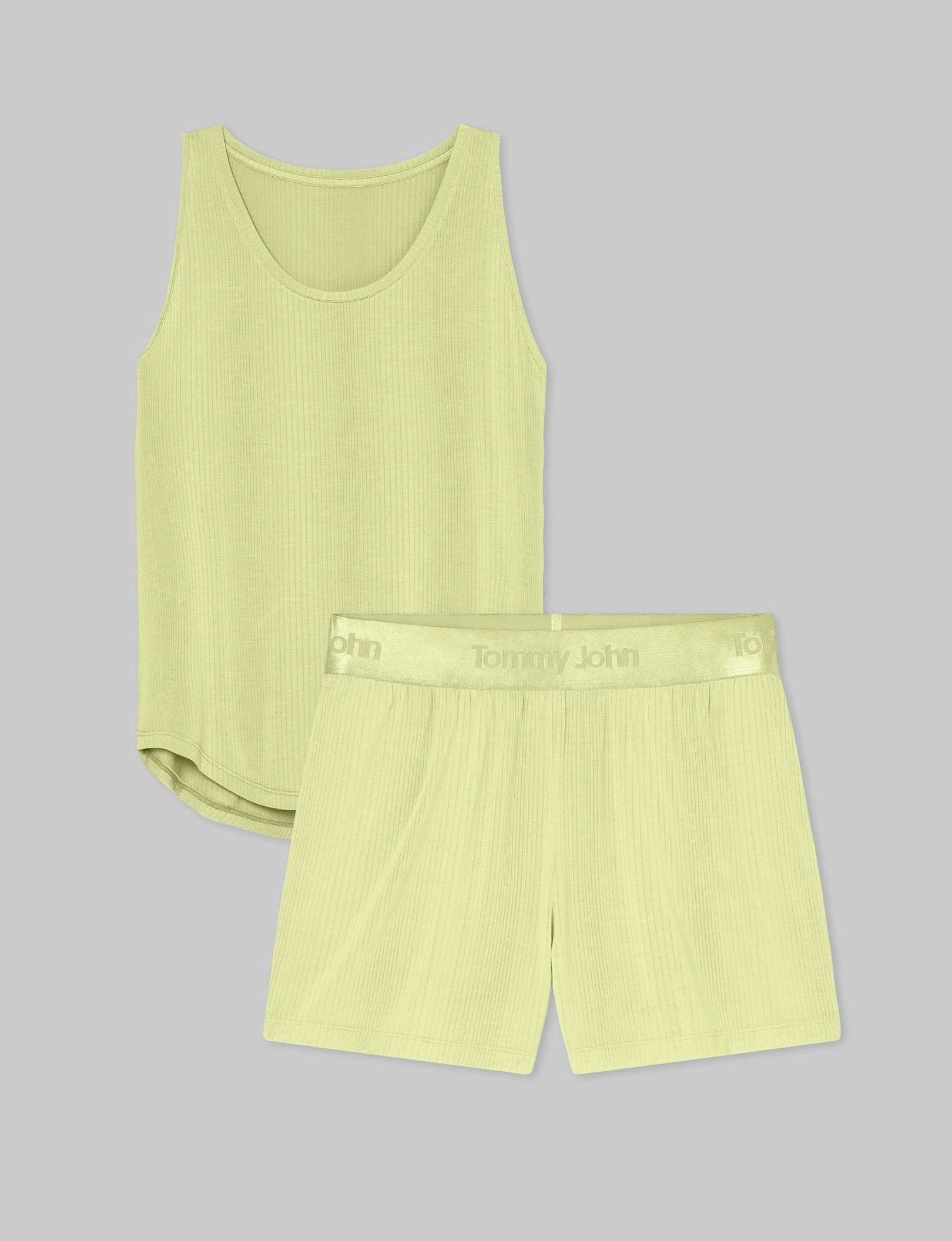 Women's Second Skin Luxe Rib Sleep Tank & Short Set
