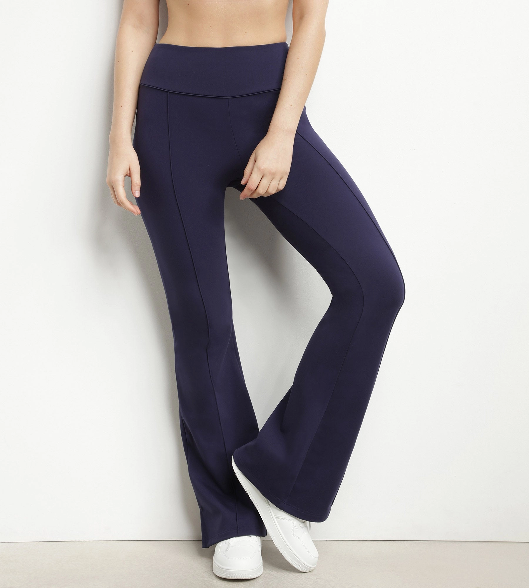 Women's stretch jersey flared sports trousers Blue Dim Move