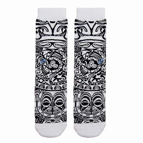Woven Socks | Crew | Polynesian | Black & White