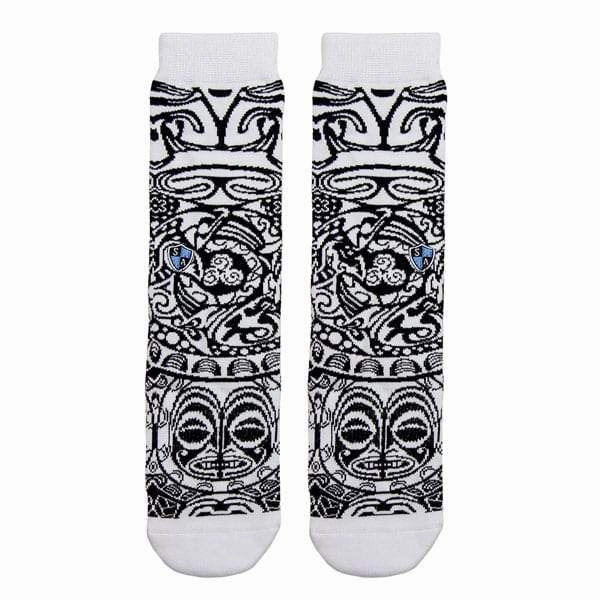 Woven Socks | Crew | Polynesian | Black & White