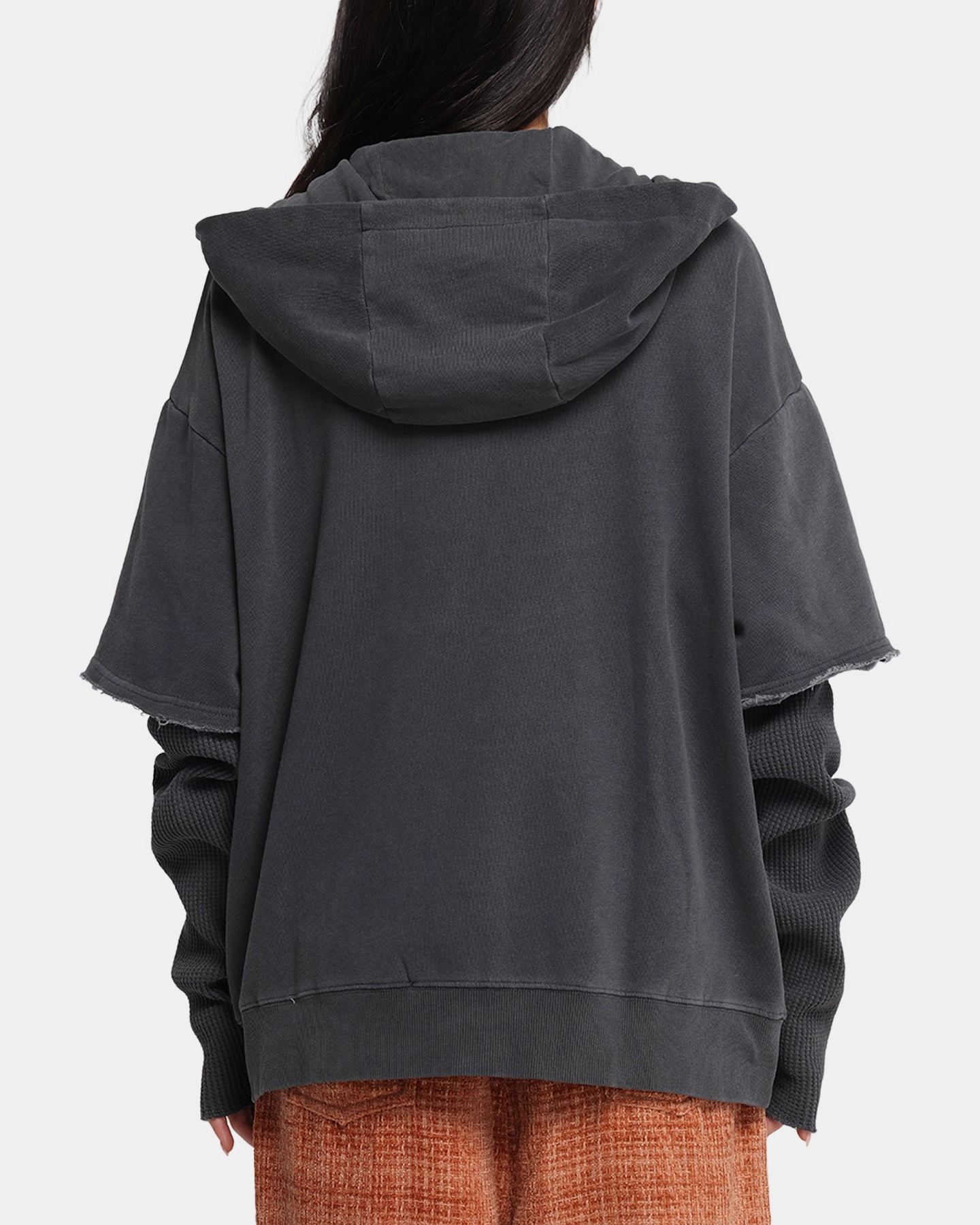 XXIII Hybrid Layered Hoodie Washed Black