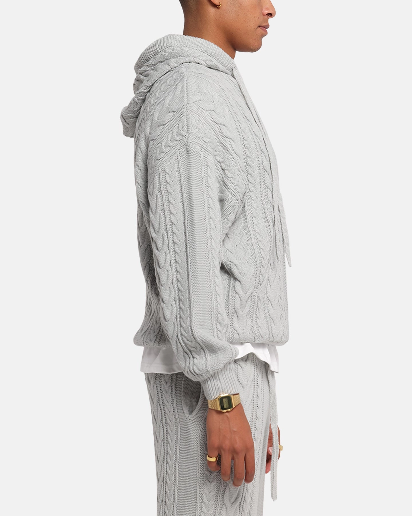 XXIII Lakes Knitted Hoodie Grey